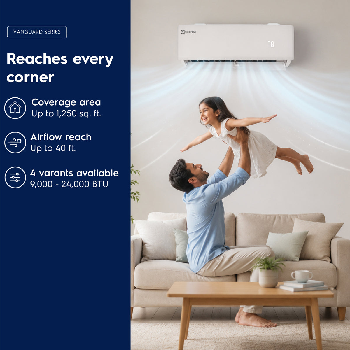 Vanguard 24,000 BTU mini split | 23 SEER2 | Wi-Fi | Up to 1,250 sq ft